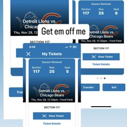 Lions Thanks Giving Tickets 