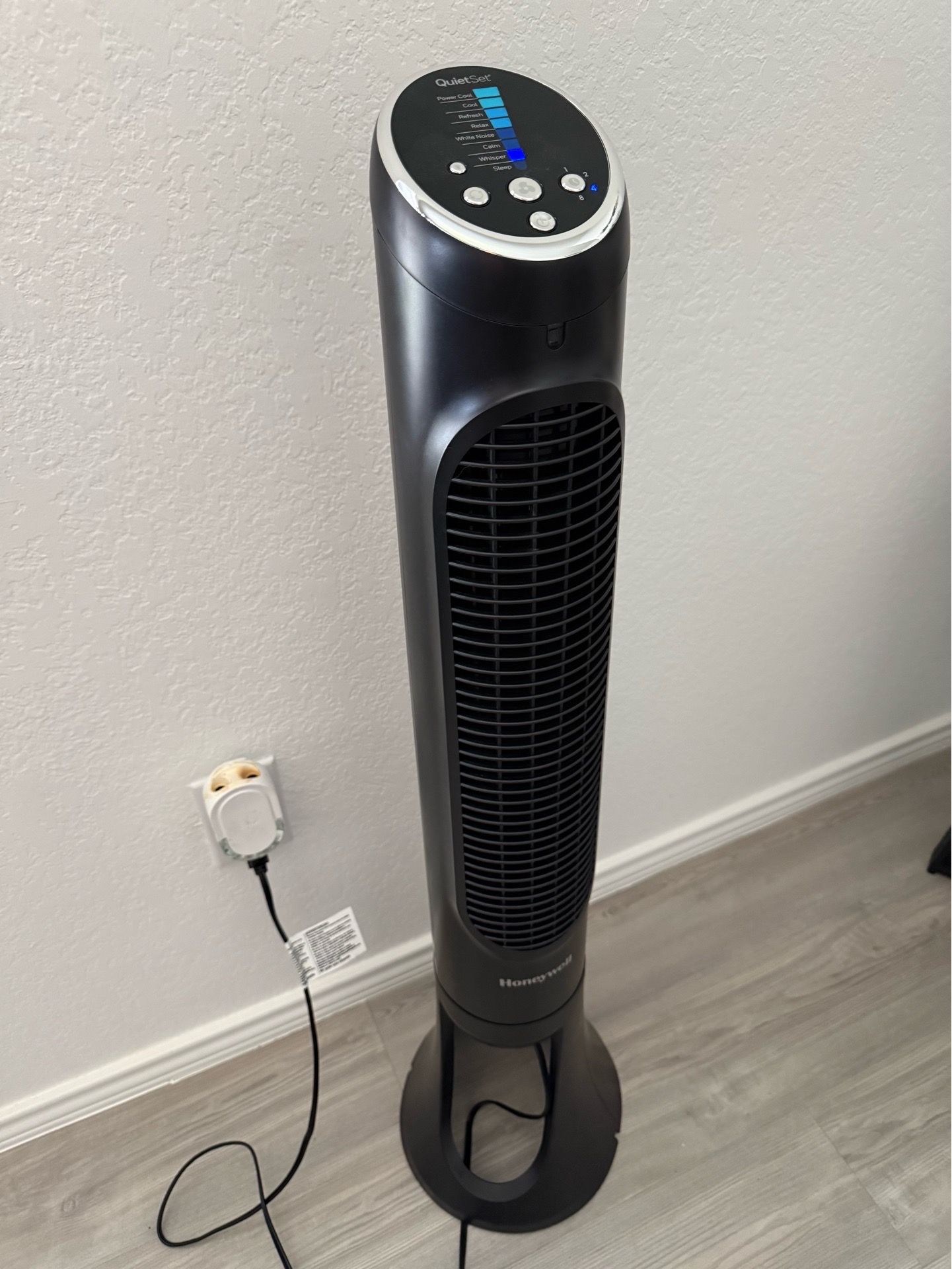 Tower fan with control