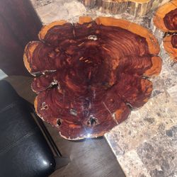 Cedar Slices Finished With Resin Great For Table Top Or Center Piece