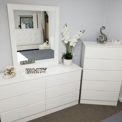 Dresser Whit Mirror And Chest - Cómoda Con Espejo Y Gavetero 