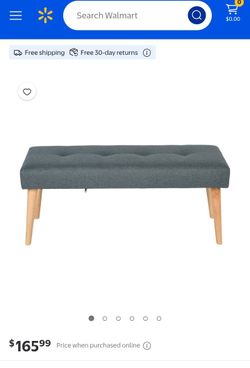 Great like new fabric tufted sturdy bench