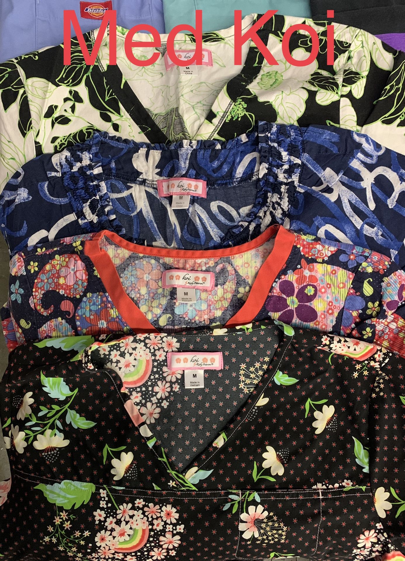 Koi Scrub Tops Size Medium
