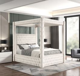 Castle Cream Platform Bed - Queen, King **NEW ARRIVAL**