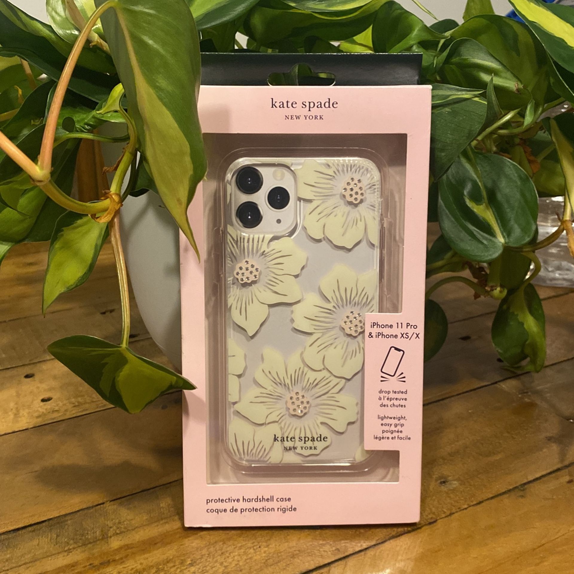 New Kate Spade iPhone 11 Pro & XS/X Clear Floral Phone case