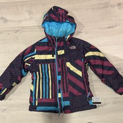 Girls S  7/8 North Face Multicolor Striped Winter Jacket