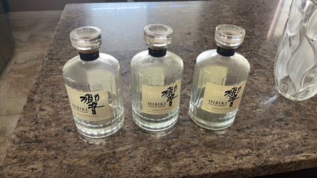 Hibiki Suntory Japanese Harmony Whisky Bottles x3