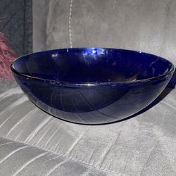 Medium Blue Glass Bowl 