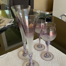 Hand Blown Glass Flutes by Ella