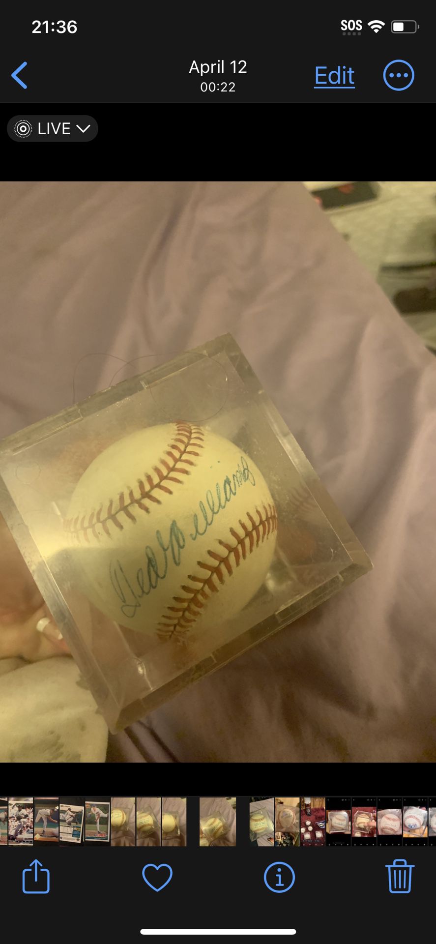 Signed Baseballs By Don Larsen,Lee Smith, Brooks Robinson, Ted Williams And  His Son John Henry, Billy Martin , Scott Ballard for Sale in Roxboro, NC -  OfferUp