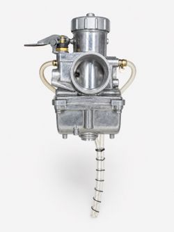 Mikuni VM34 34mm Round Slide Carburetor Polished Rebuilt Custom Fuel Lines