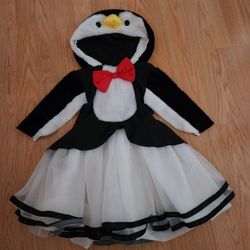 Custome for Girls, Penguin Dress for Halloween,  Size 2T -3T