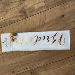 Bride To Be Sash Gold And White 