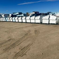 35 Bins Of 3 Cubic Yard, 3 Of 40yd Dumpster Rolloff System Unit