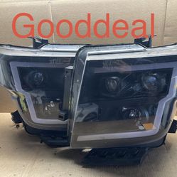 #OH171 2016-2024 Nissan Titan/Titan XD LED DRL Halogen Headlight Pair 