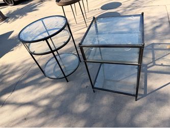 Glass end tables