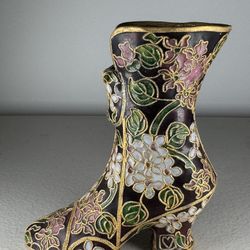 Vintage Chinese Cloisonné Boot
