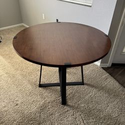 Modern Round Dining Table – 40” Diameter, 30” Tall – $100 OBO