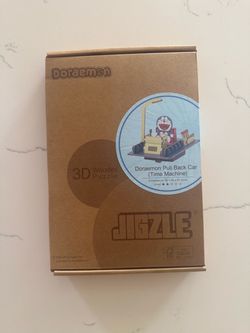 Doraemon 3D Wooden Puzzle Pull Back Car