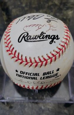 Autographed Multi Signed Baseball.