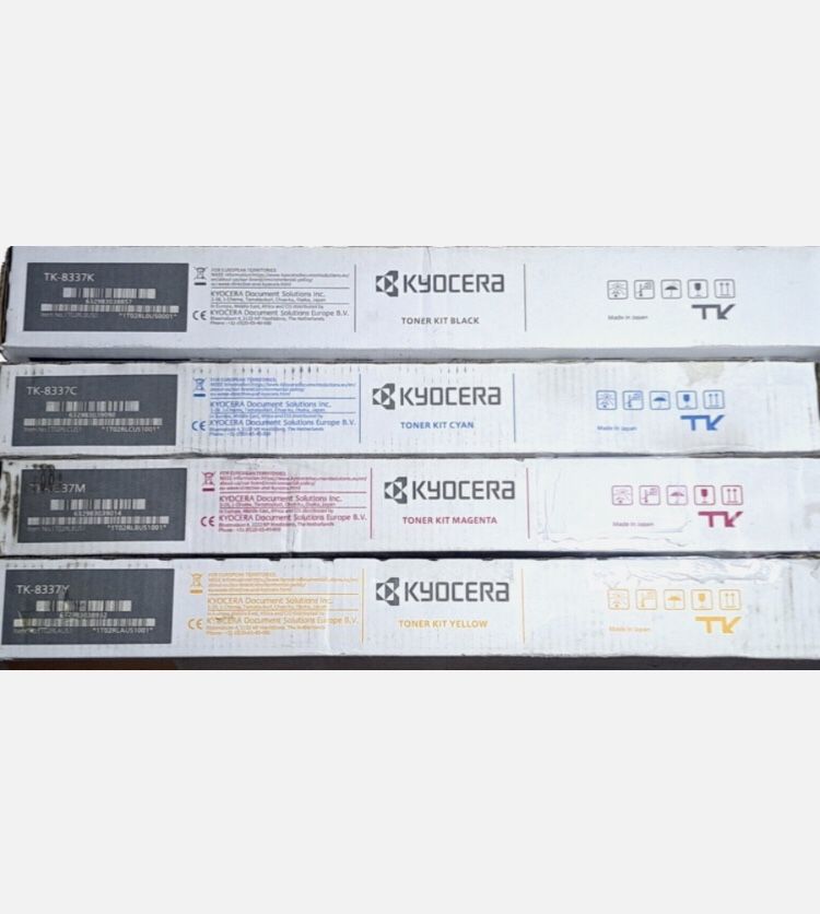 Set Genuine Kyocera TK-8337 CMYK Toner OEM Original Taskalfa 3252ci 3253ci