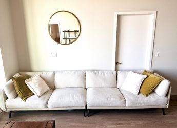 Crate and barrel sofa set, 2 piece couch