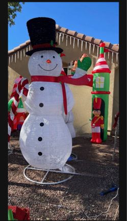 9’ Snowman LED Lights Christmas