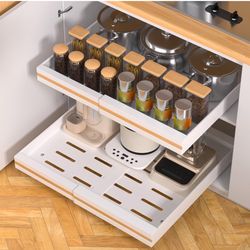 2 PACK Pull Out Cabinet Organizer