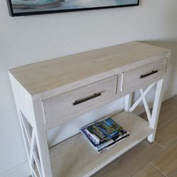 White Conaole Table