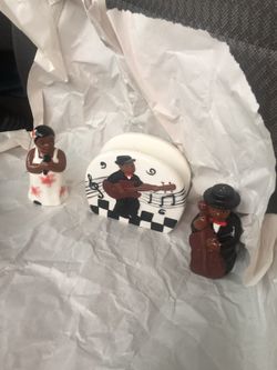 Salt and pepper and napkin