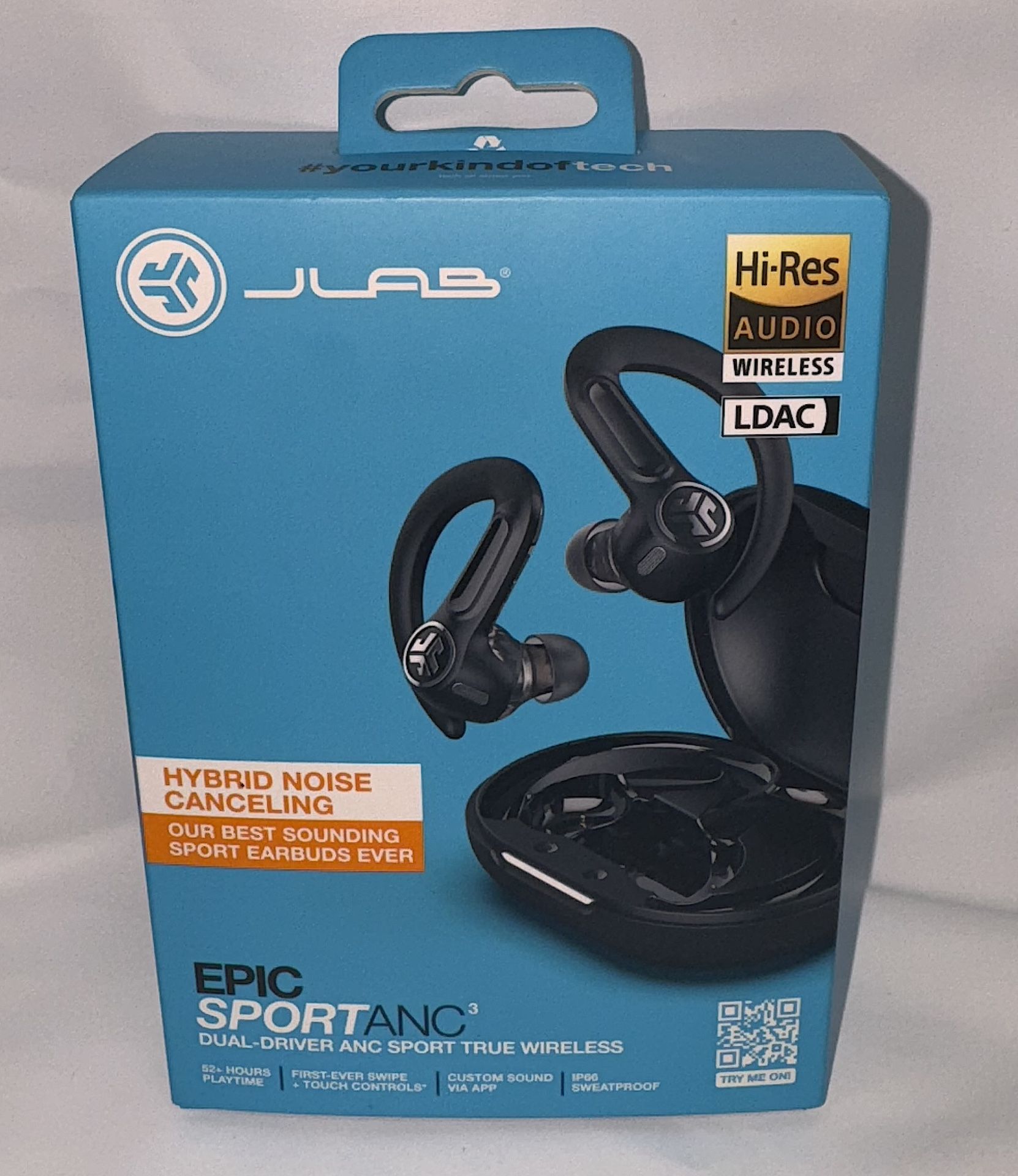JLab Epic Sport Active Noise Canceling 3 True Wireless Bluetooth Earbuds