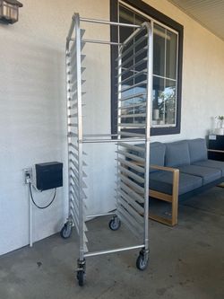 Commercial Aluminum Rolling Sheet Pan Shelf Rack