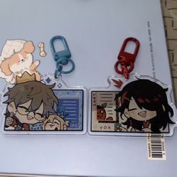 Nijisanji EN Keychains - (Ike Eveland & Vox Akuma)
