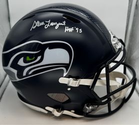 Steve Largent Signed Seattle Seahawks Authentic Speed Helmet HOF Auto BAS