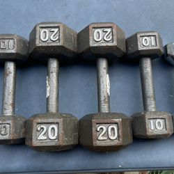 Dumbbells- 20’s, 10’s, And 5’s!! 
