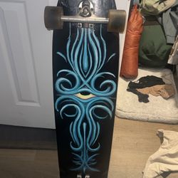 HAND PAINTED CUSTOM LONG BOARD BY SHAM