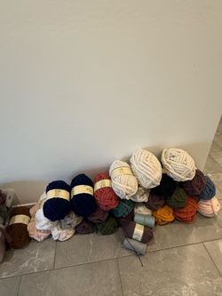 Large Lot of Assorted Yarn Bee Skeins
