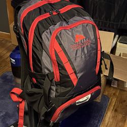 Red Hiking Backpack w/ Shoe Pocket
