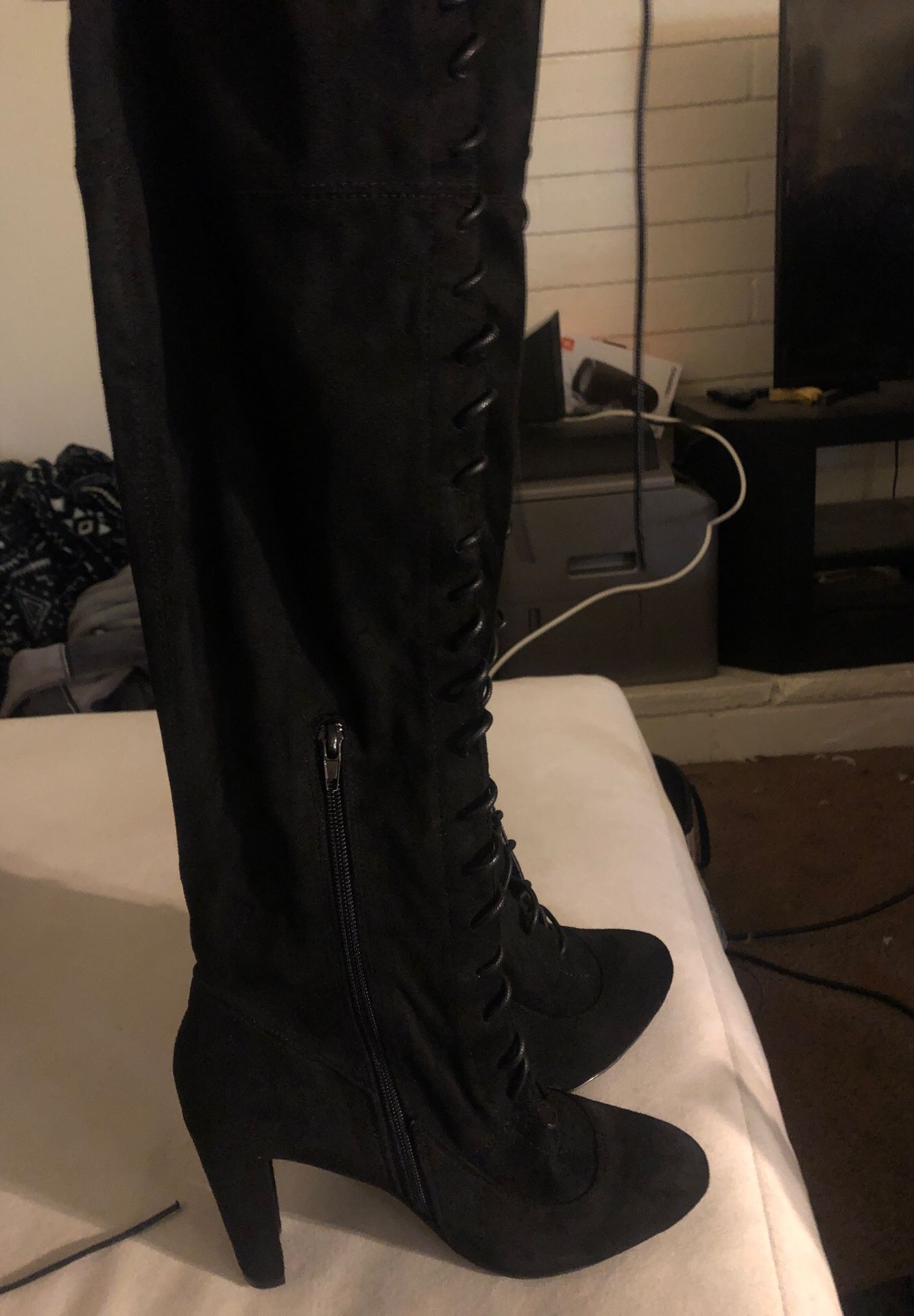 Black high boots