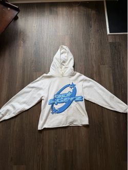 Our Sickerz White Blue Graphic Hoodie