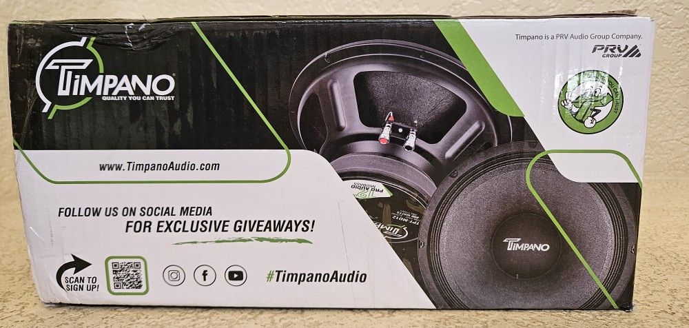 Timpano 12 Inch Midbass Speaker