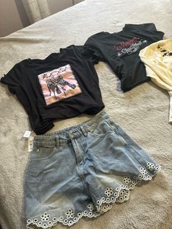 Box and bags of clothes
