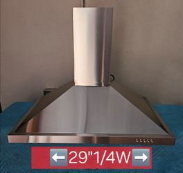 ✨️💧🔆Range Hood🔆💧✨️ 30"W. Stainless steel Hood