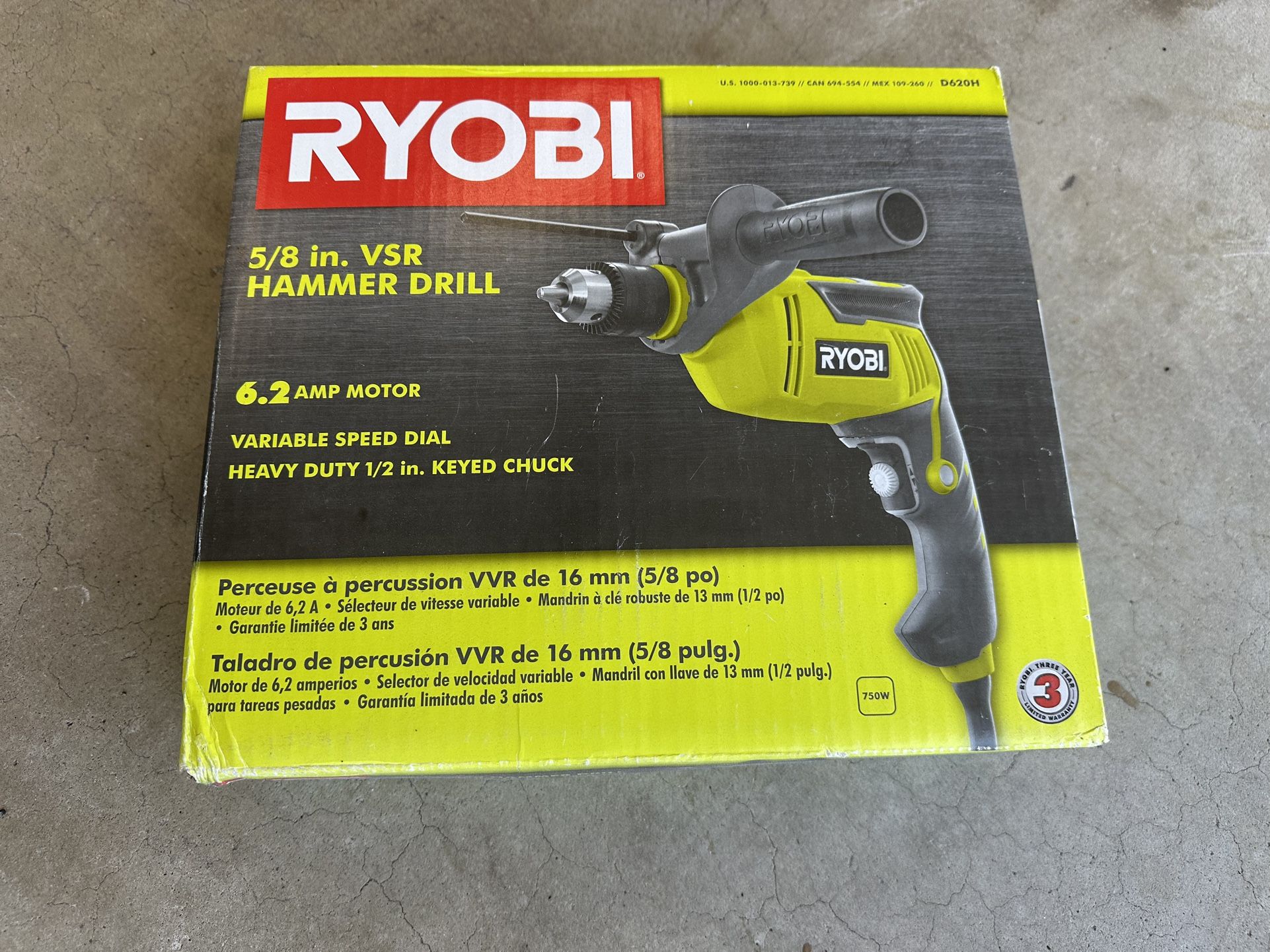 Ryobi Corded,Variable Speed Hammer Drill