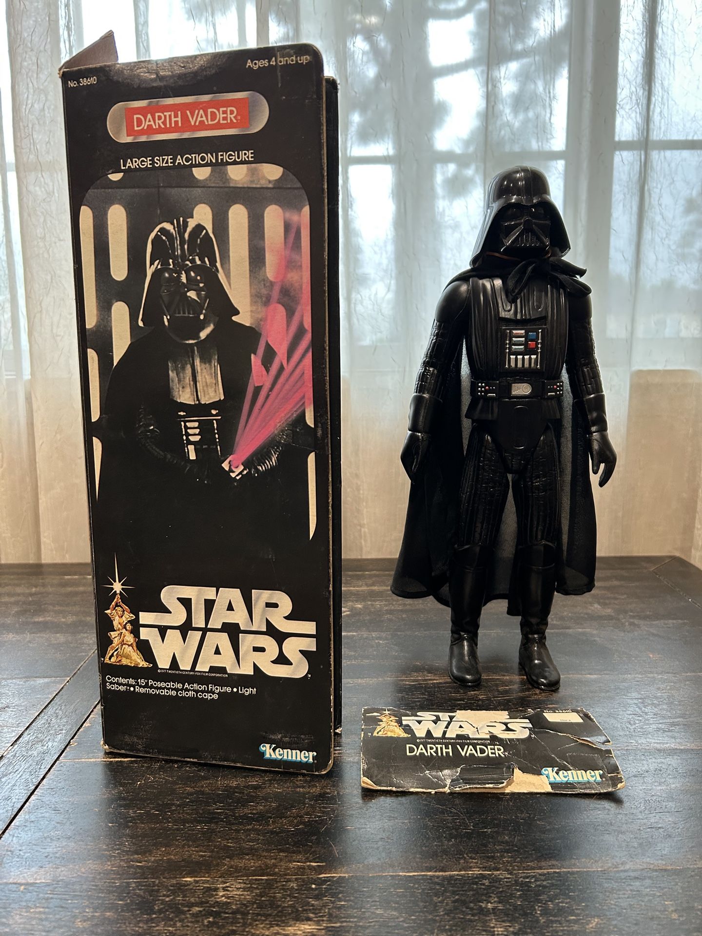 Star Wars 1978 15” Darth Vader Vintage Action Figure.