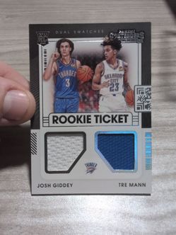 Josh Giddey / Tre Mann rookie dual swatches