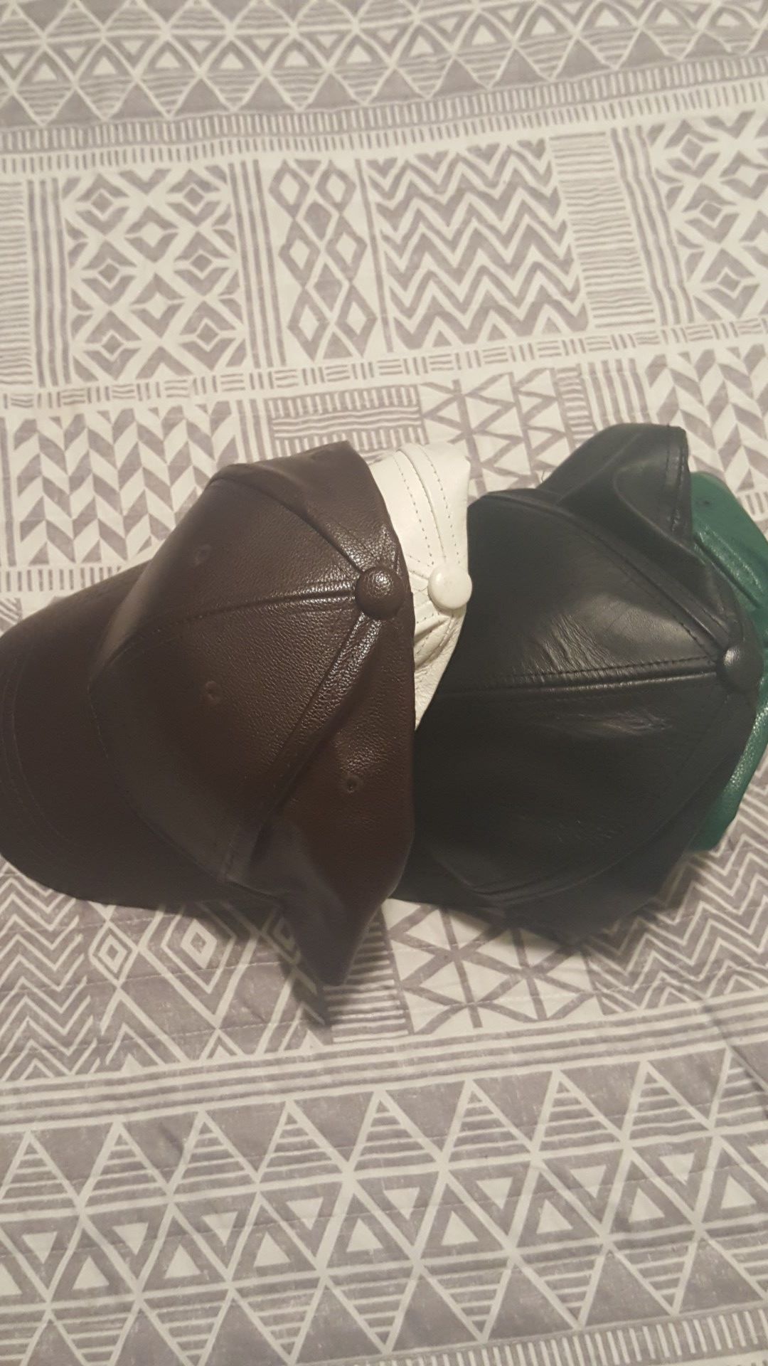 Leather adjustable caps