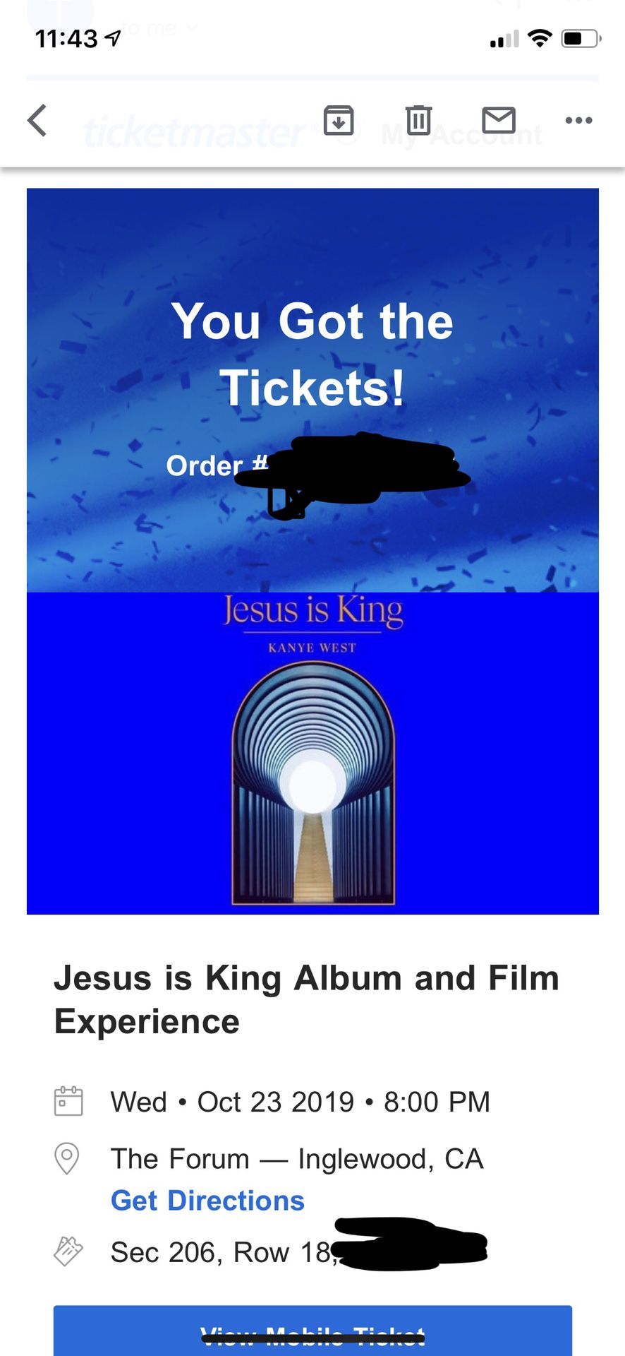 Kanye West tickets for sale Jesus is king forum