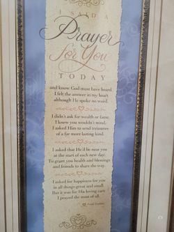 " I Said A Prayer For You Today " Wall Art