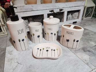 RAE DUNN WILDFLOWER BATHROOM SET 125 OBO