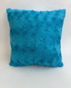Blue throw pillow cushion